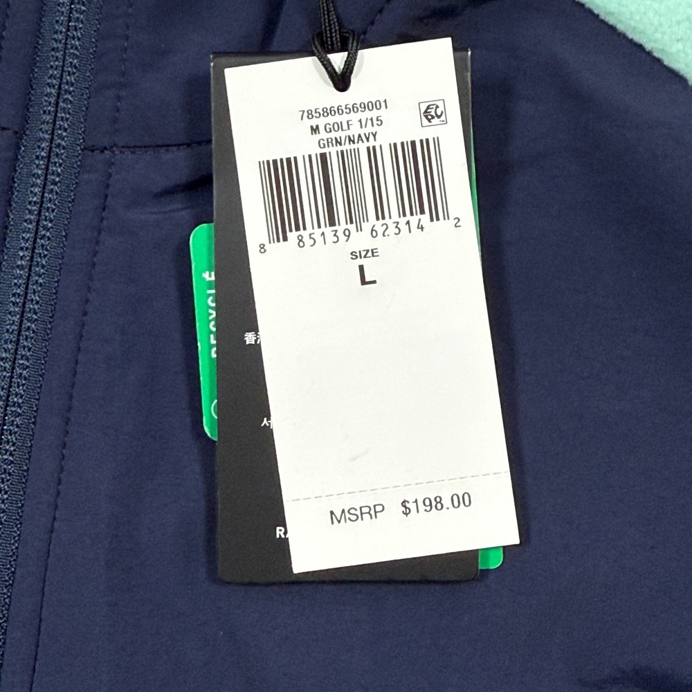 RLX Ralph Lauren Golf Fleece Jacket Full Zip Mint Green Blue Mens Size Large NEW - Picture 4 of 8